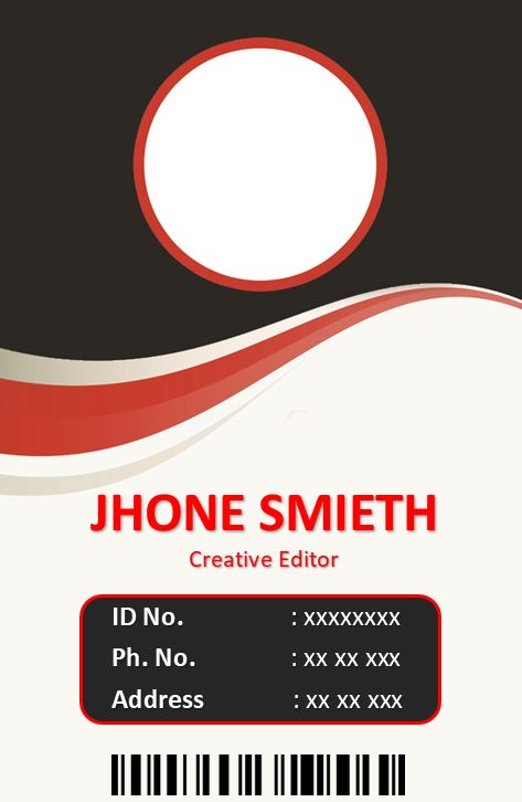 Printable Event ID Card Template 4